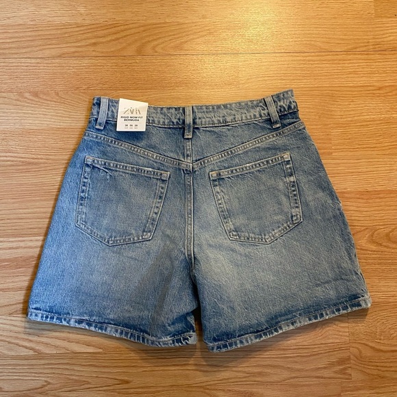 ZARA Denim Bermuda mom shorts - Picture 4 of 5